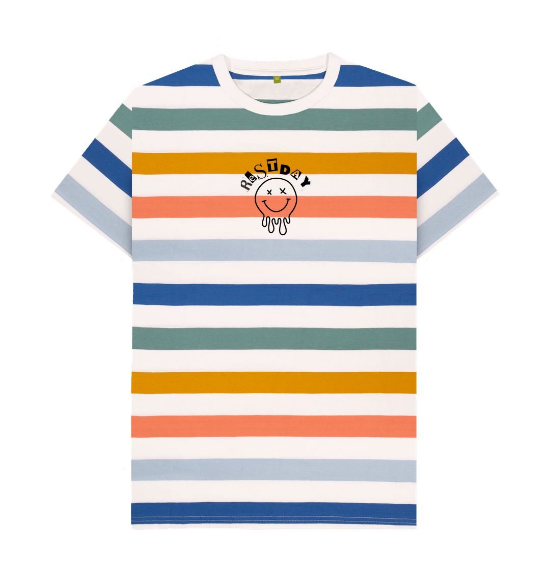 Multicolour Stripes Printed Premium T-Shirt
