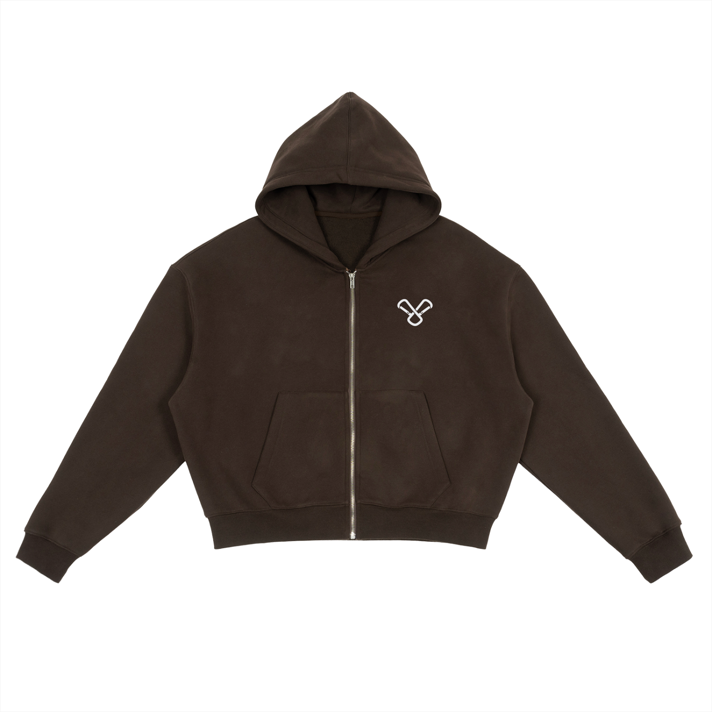 X SHAUN - Fleece Zip-Up Boxy Hoodie
