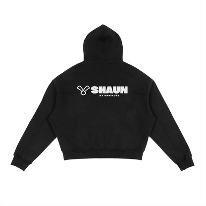 X SHAUN - Fleece Zip-Up Boxy Hoodie