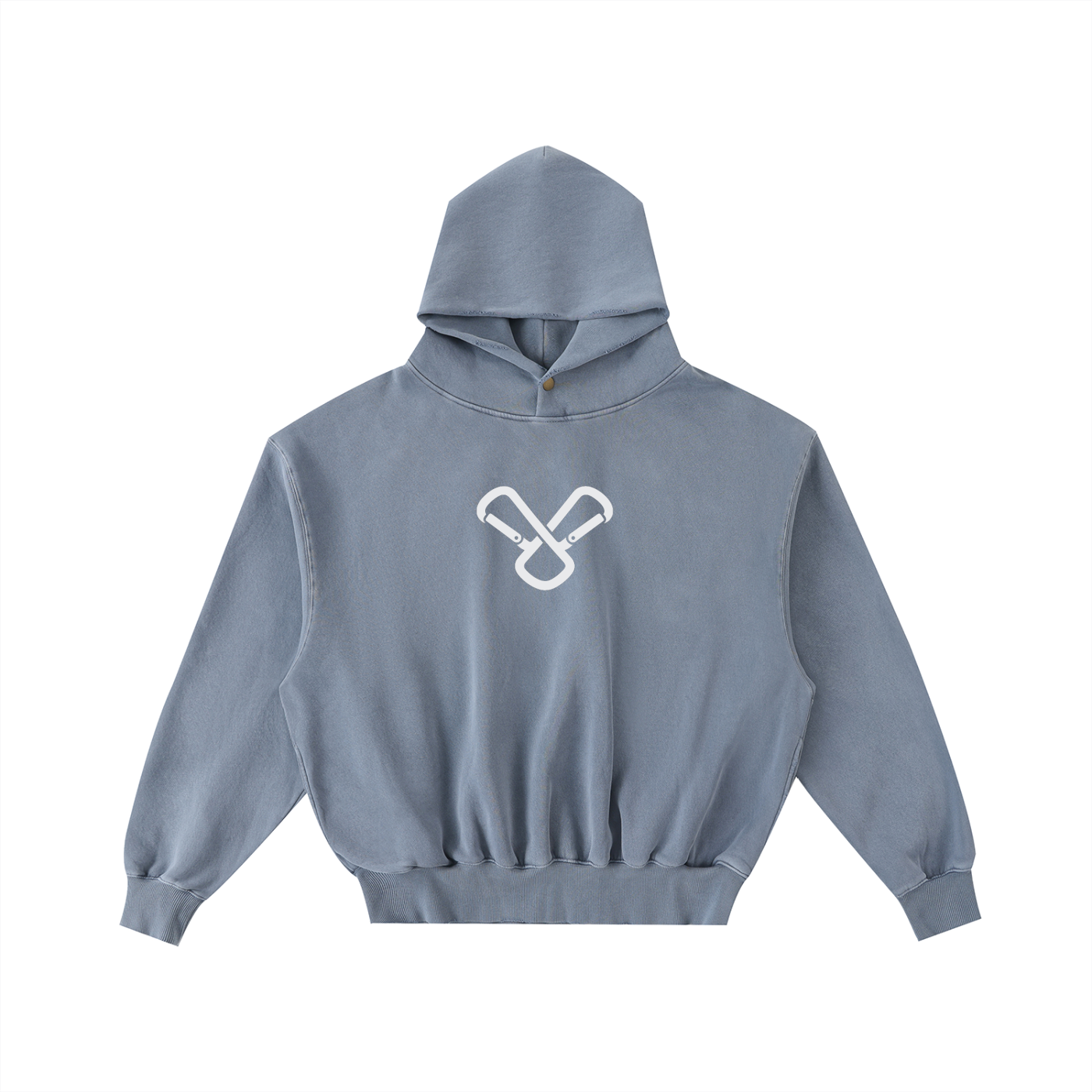 Frayed Enzyme Washed Fleece Hoodie