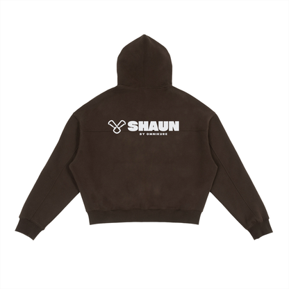 X SHAUN - Fleece Zip-Up Boxy Hoodie
