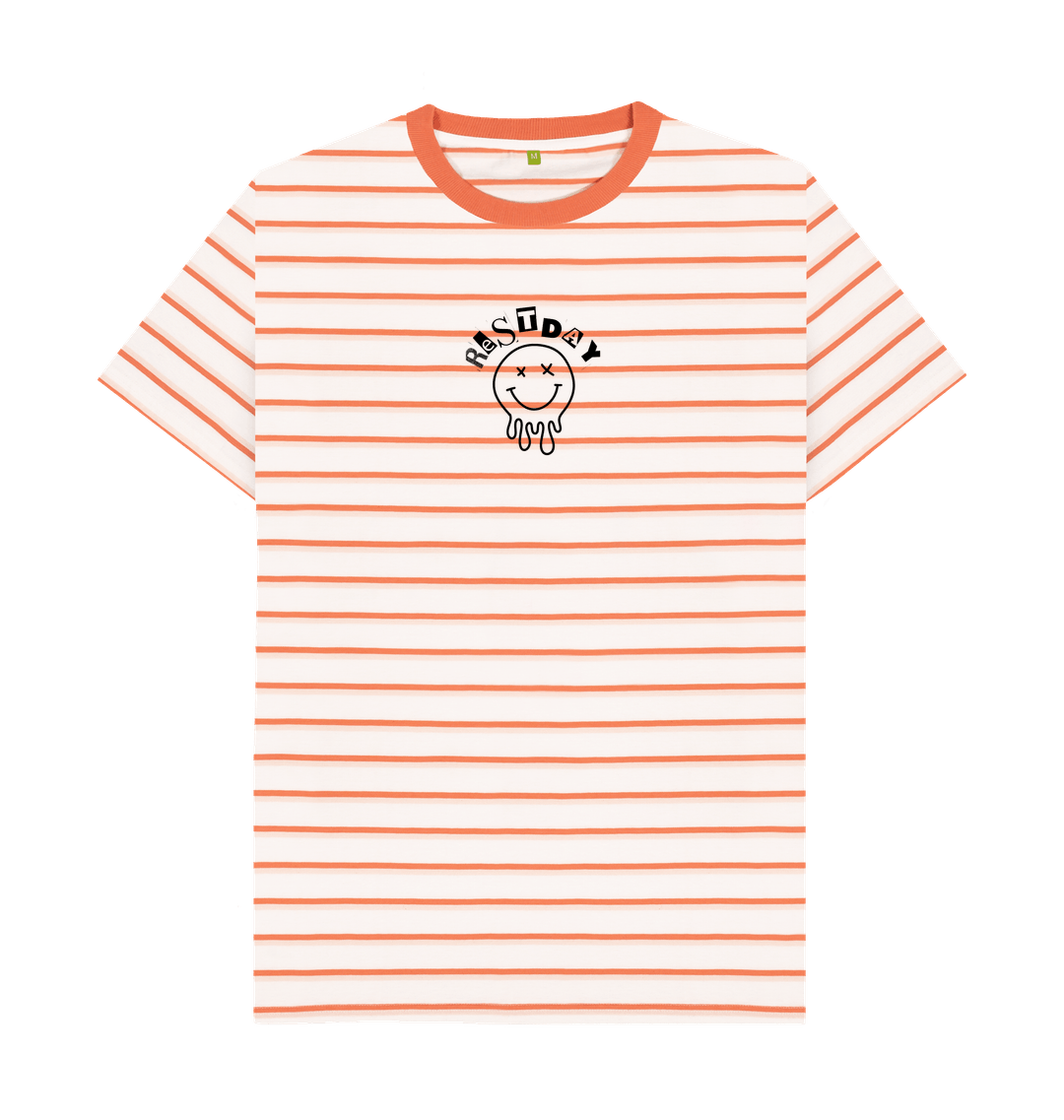 Coral Stripes Printed Premium T-Shirt