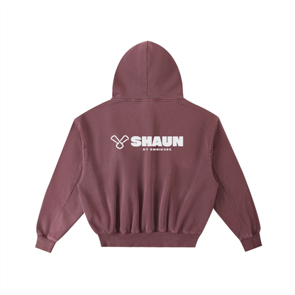 Frayed Enzyme Washed Fleece Hoodie